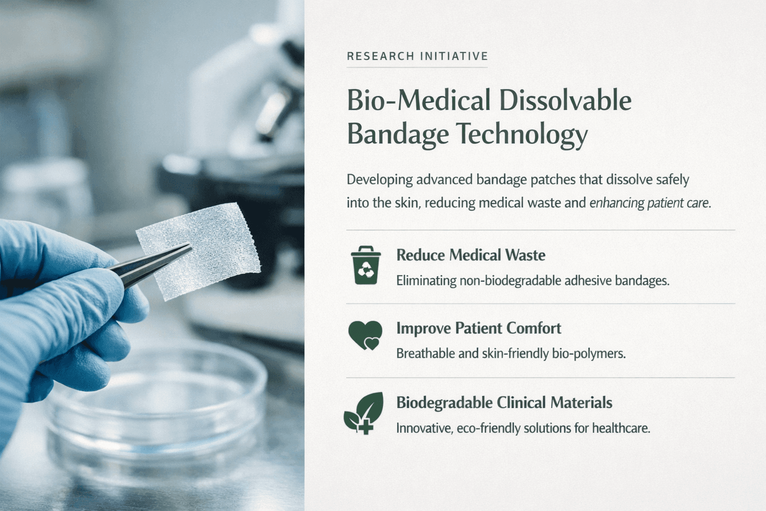 Ongoing research in biodegradable medical patches and healthcare materials